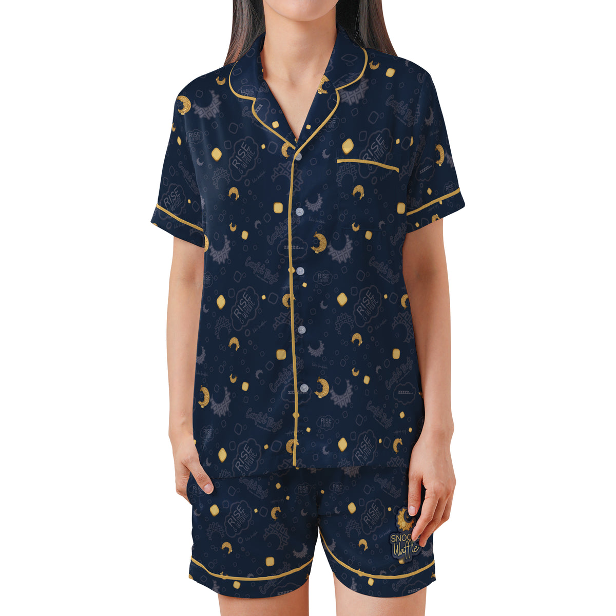 Snoozewaffle Signature Waffle Moon Pajama Set